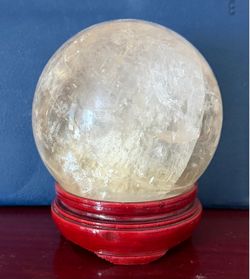 Large Clear Quartz Crystal Sphere