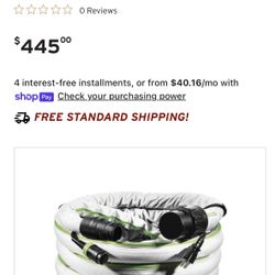 Festool Vacuum Hose With Integrated Power Cord