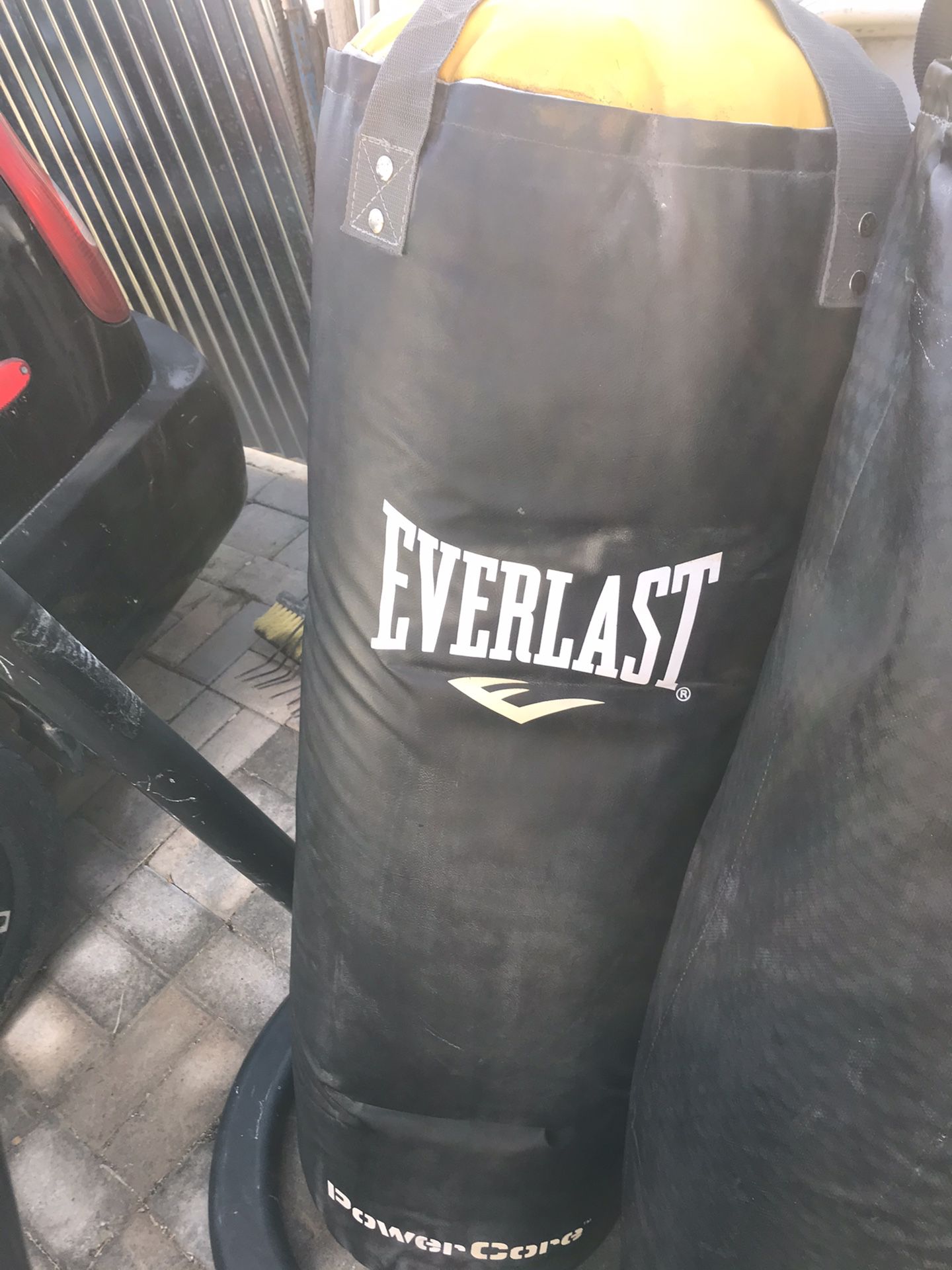 2 punching bags & 1 stand great condition