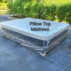NEW QUEEN-SIZE PILLOW TOP MATTRESS & BOX SPRING ‐ 2PC