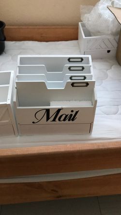 White Mail Caddy And Organizer 