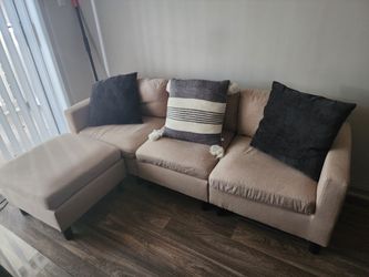 3 Seater Sectional Sofa with ottoman 73*25*26in
