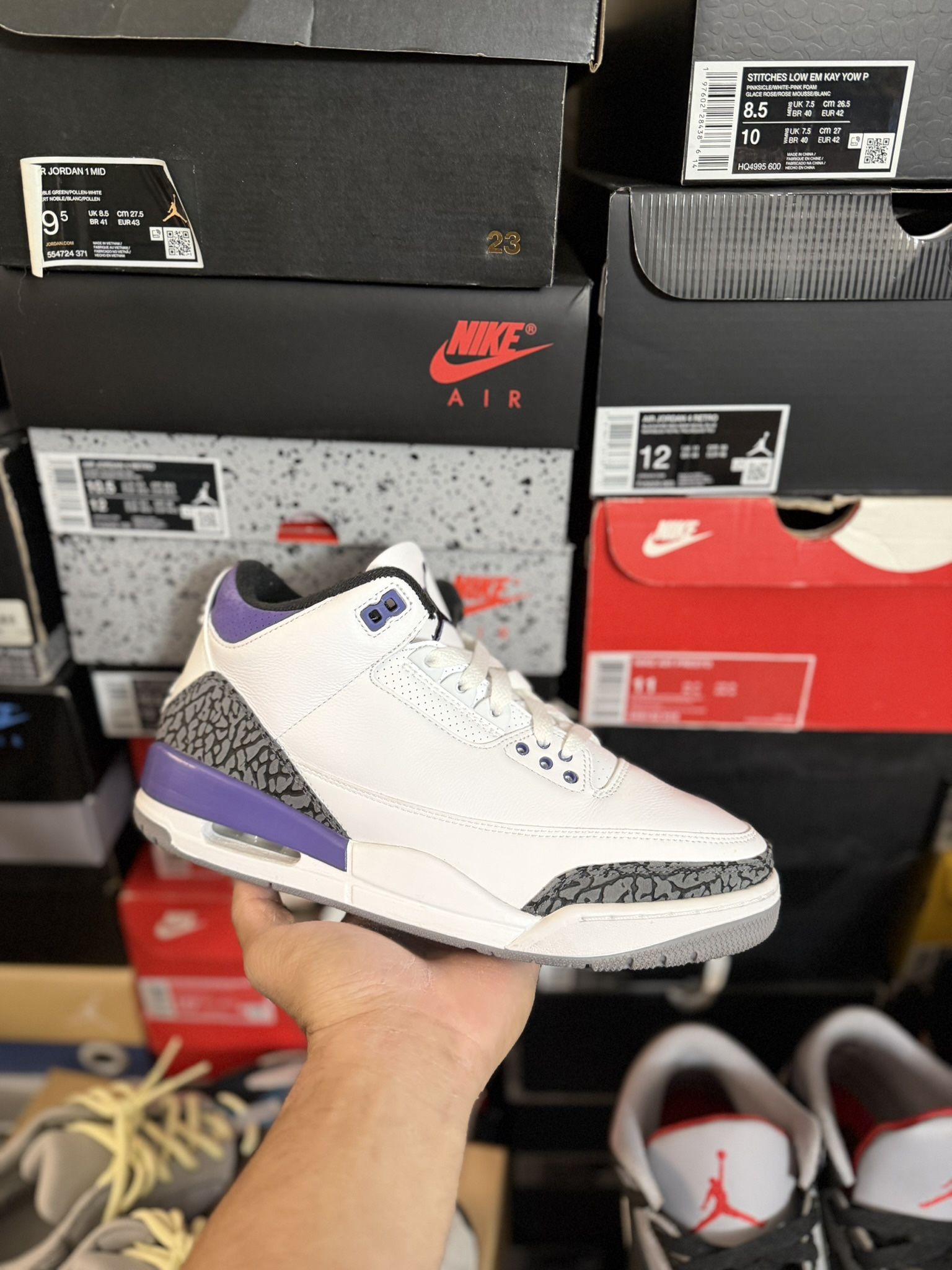 Jordan Dark Iris 3s size 9 VNDS