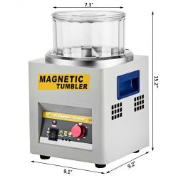 Magnetic Tumbler, 180mm Jewelry Polisher Tumbler,2000 RPM KT-185 Jewelry Polisher Finisher with Adjustable Direction and Time for Jewelry  5*