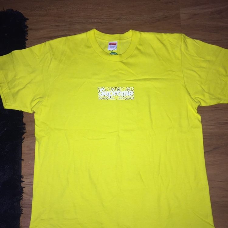 Supreme Bandana Box Logo Tee Yellow