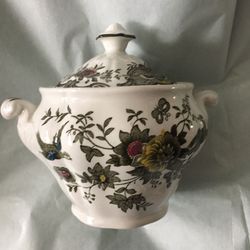 Antique China Ridgway Staffordshire Sugar Bowl