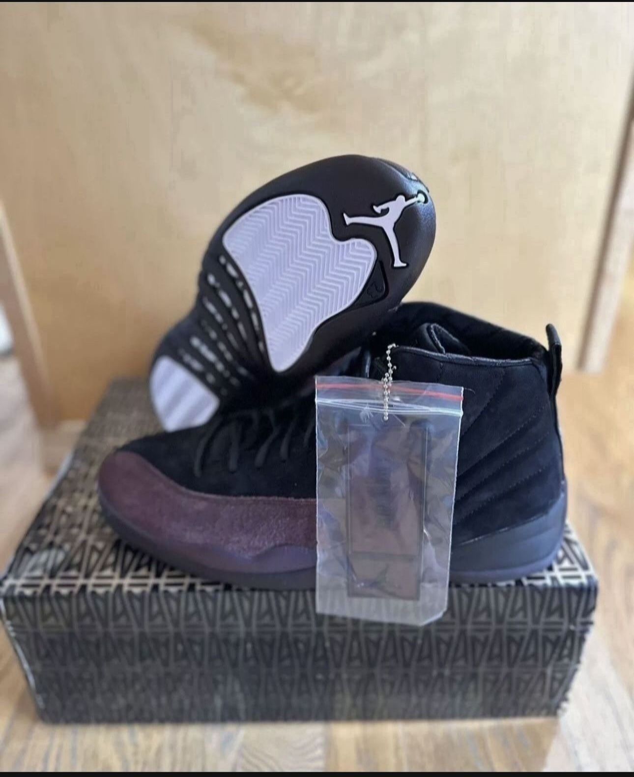 Air Jordan 12 A Ma Maniere Black Womens Size 12.5W 11M  DV6989-001 Brand New