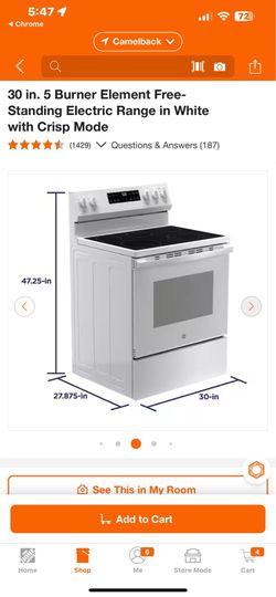 BRAND NEW GE GLASS TOP RANGE ELECTRIC !