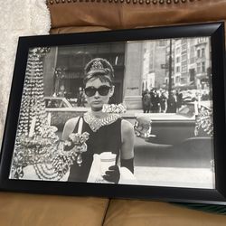 Audrey Hepburn photo frame with rhinestones