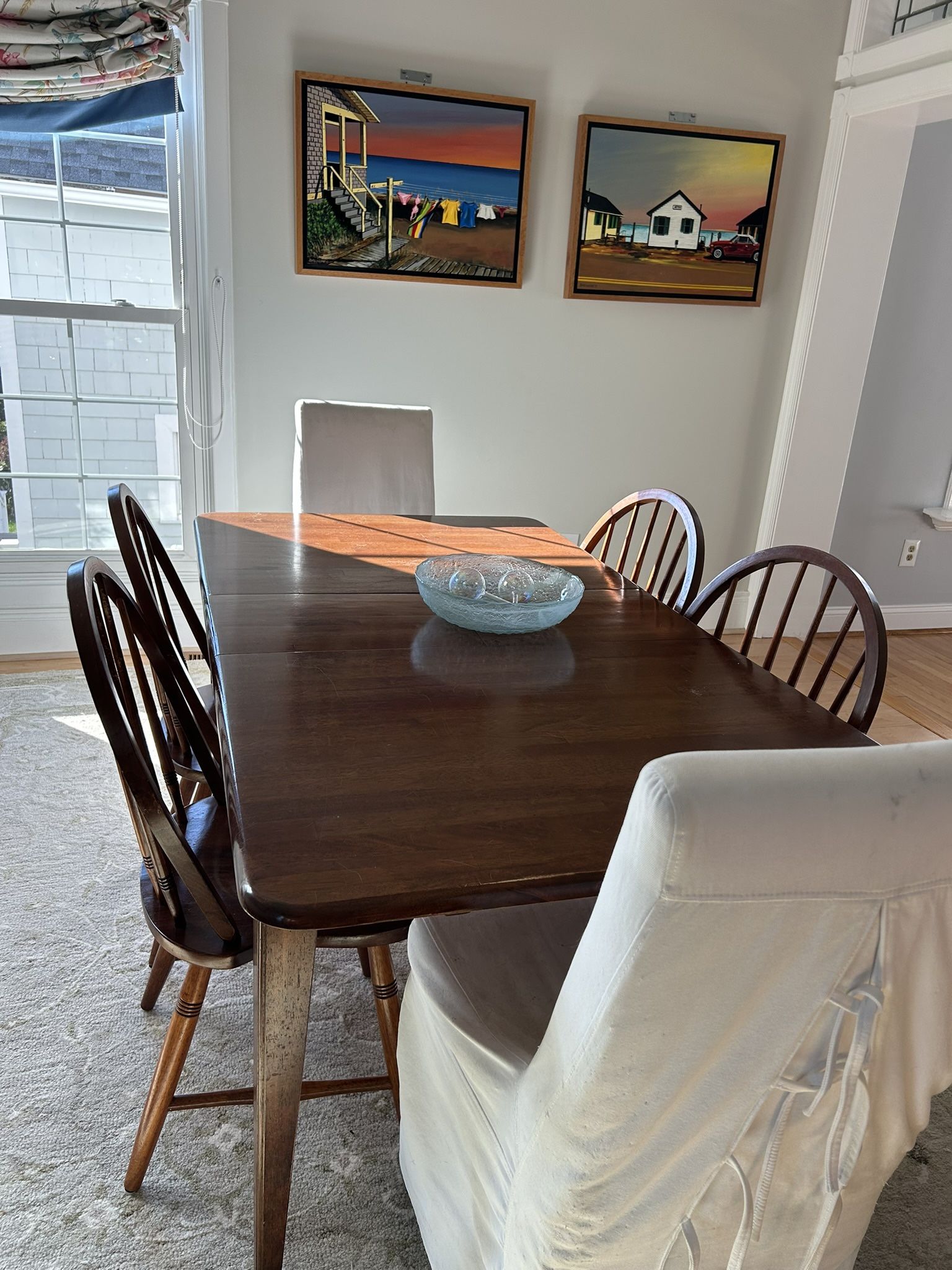 Solid Wood Dining Table w/ 8 Chairs β $450 (Nahant)
