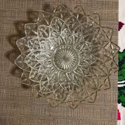 Crystal  Salad Bowl & Candle Stick Holder