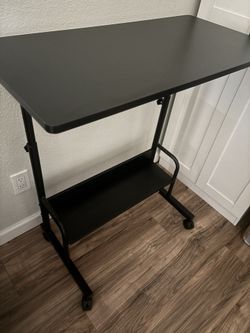 SHW Adjustable Height Standing Desk With Wheels