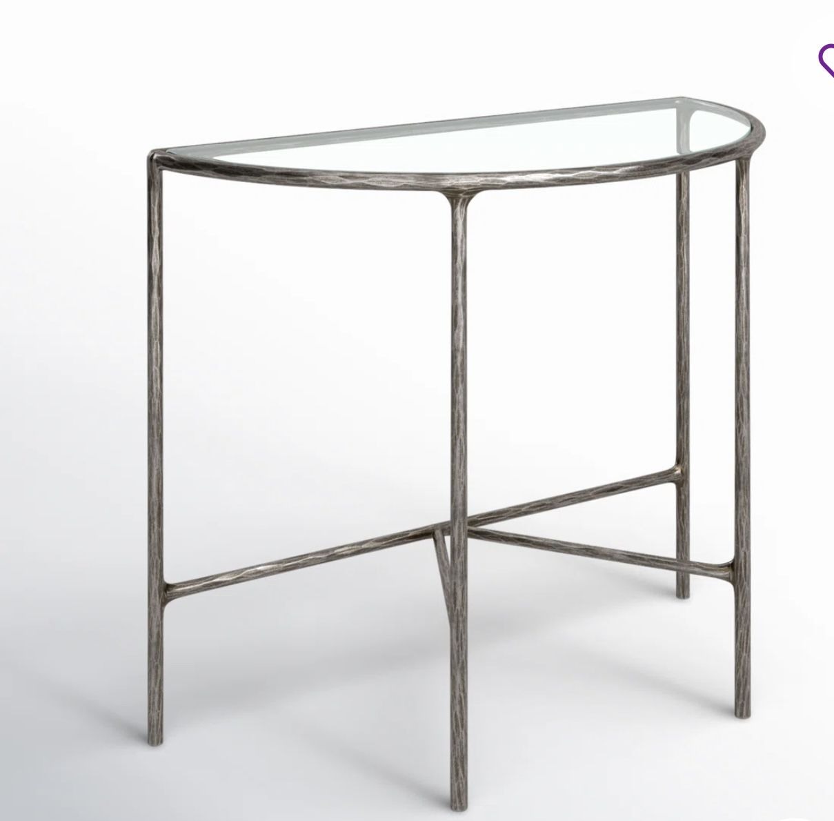 36in Metal Console Table- New