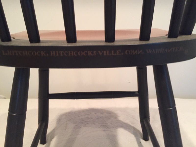 Set of six Hitchcock signed chairs