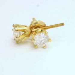 Natural Diamond Earring Studs .86cttw