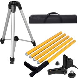 Takamine Ft./3.7m Telescoping Pole with Adjustable Laser Level Tripod, 1/4-Inch by 20-Inch Laser Pole Mount f