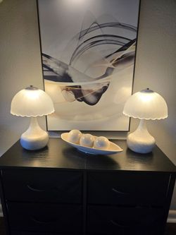 2-Mushroom Table Lamp: Retro Mid-Century Modern Bedside Lighting