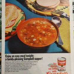 Vintage 1960's/1970's Campbell's Soup color magazine ad 