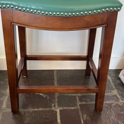 Leather & Wood Barstools