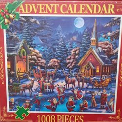 charming festive Christmas village scene. By Jigsaw Puzzle