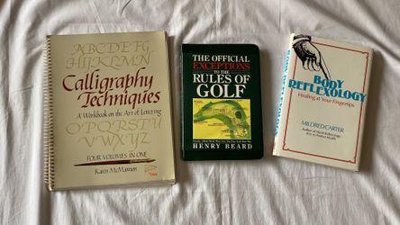 3 Books To Improve Golf Game, Penmanship, And Healing Techniques