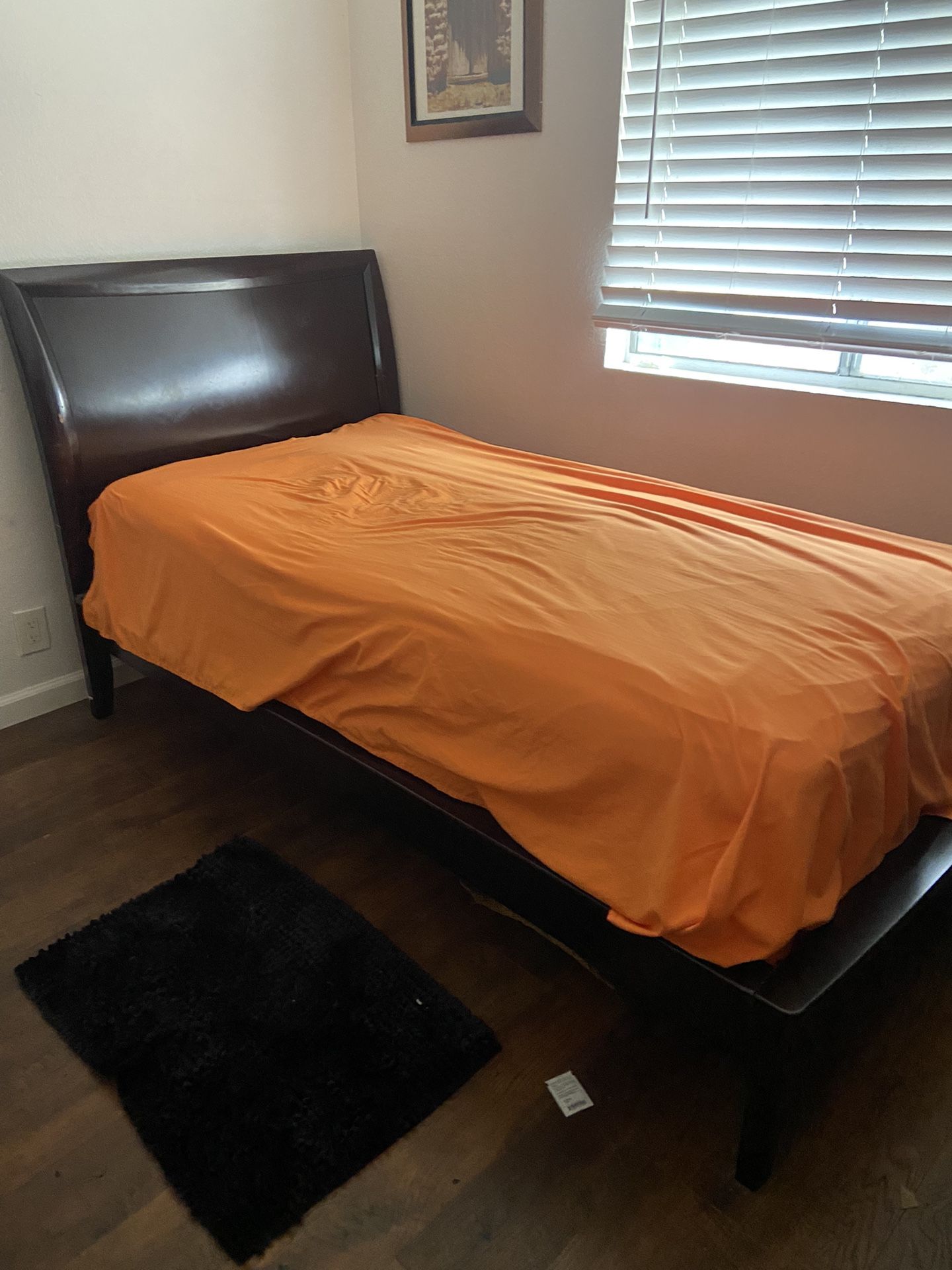 Free Twin Bed Frame , Mattress And Sheets