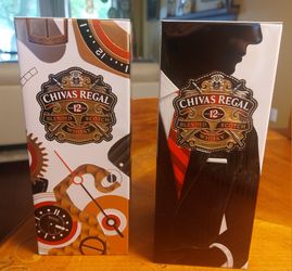 Two Limited Edition Metal Tins By Chivas Regal - EMPTY, NO ALCOHOL
