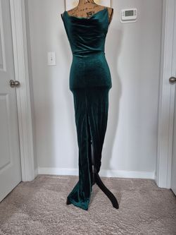 Emerald Green Velvet Maxi Gown