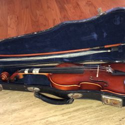 Antique Violin And Case 