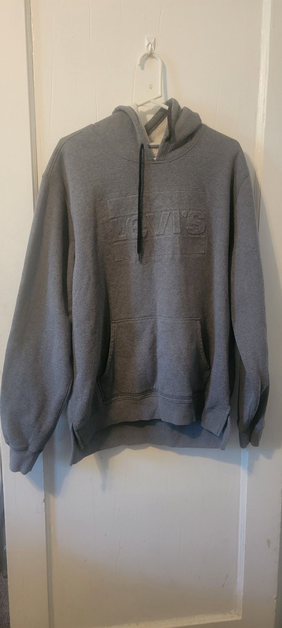 Men's Grey Levi's Hooded Sweater Size XL