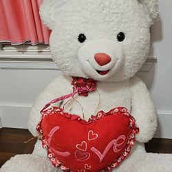 White Teddy Bear Valentines 