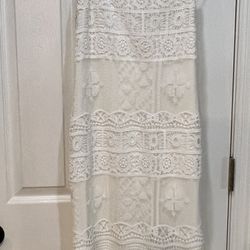 Lace  & Linen Dress