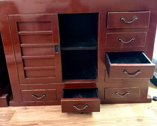 Antique Cherry Wood Gorgeous Cabinet TV Stand. Heavy And In Great Condition!