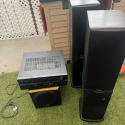 Polk Speakers And Yamaha Receiver 