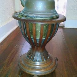 Antique Coal Stove W Copper Kettle