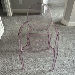 Pink acrylic chair
