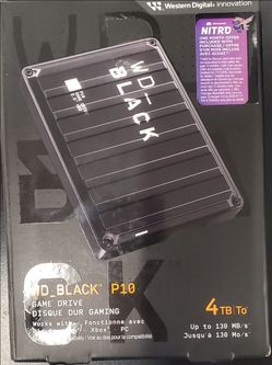 WD_BLACK P10 4TB Portable External Game Hard Drive (PS4, PS5, Xbox, PC)