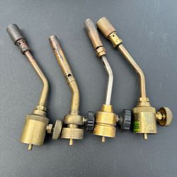 Bernzomatic Brass Propane Torch Head Lot of 4 Welding Soldering Tips Mixed Styles