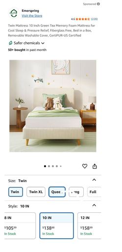 10 IN Twin XL Mattress