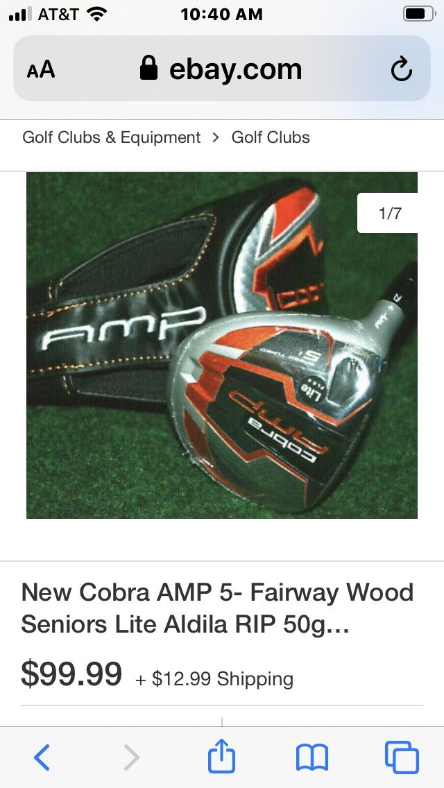 Cobra driver 10.5 right hand 5 wood 3 wood