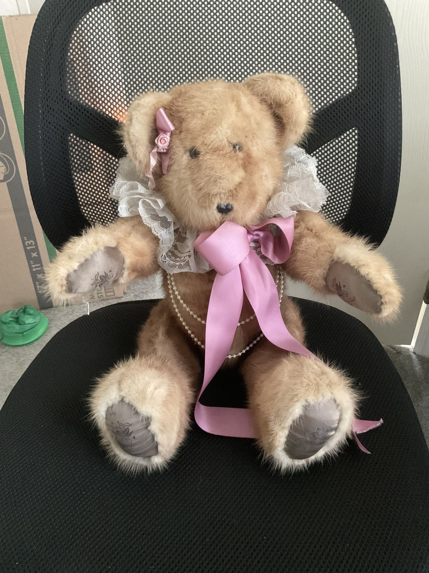 Hand Made Mink Bear $100