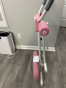 Pink & White Ab Trainer Machine – Home Workout Core Equipment