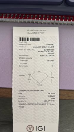 Lab grown loose diamond