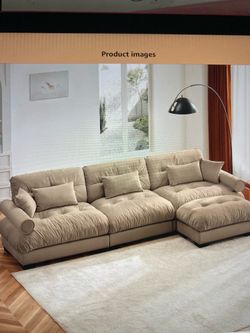 NEW, Comfy Modular Cloud Sectional Couch/Sofa with Ottoman