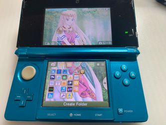 Nintendo 3ds Aqua Mod With 64 Gb SD, Stylus, And Charger Included
