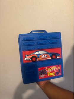 VTG 1997 Hot Wheels 100 Cars Rolling Carrying Case Blue