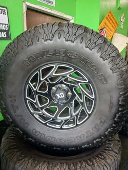 Rines nuevos xd 17x9 5x127 con llantas usadas 38 13.50 17