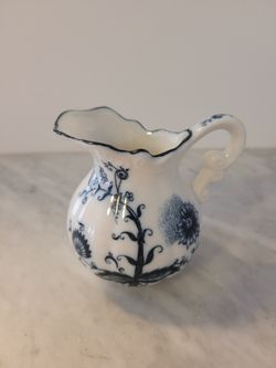 Vintage blue and white "blue onion" creamer pitcher