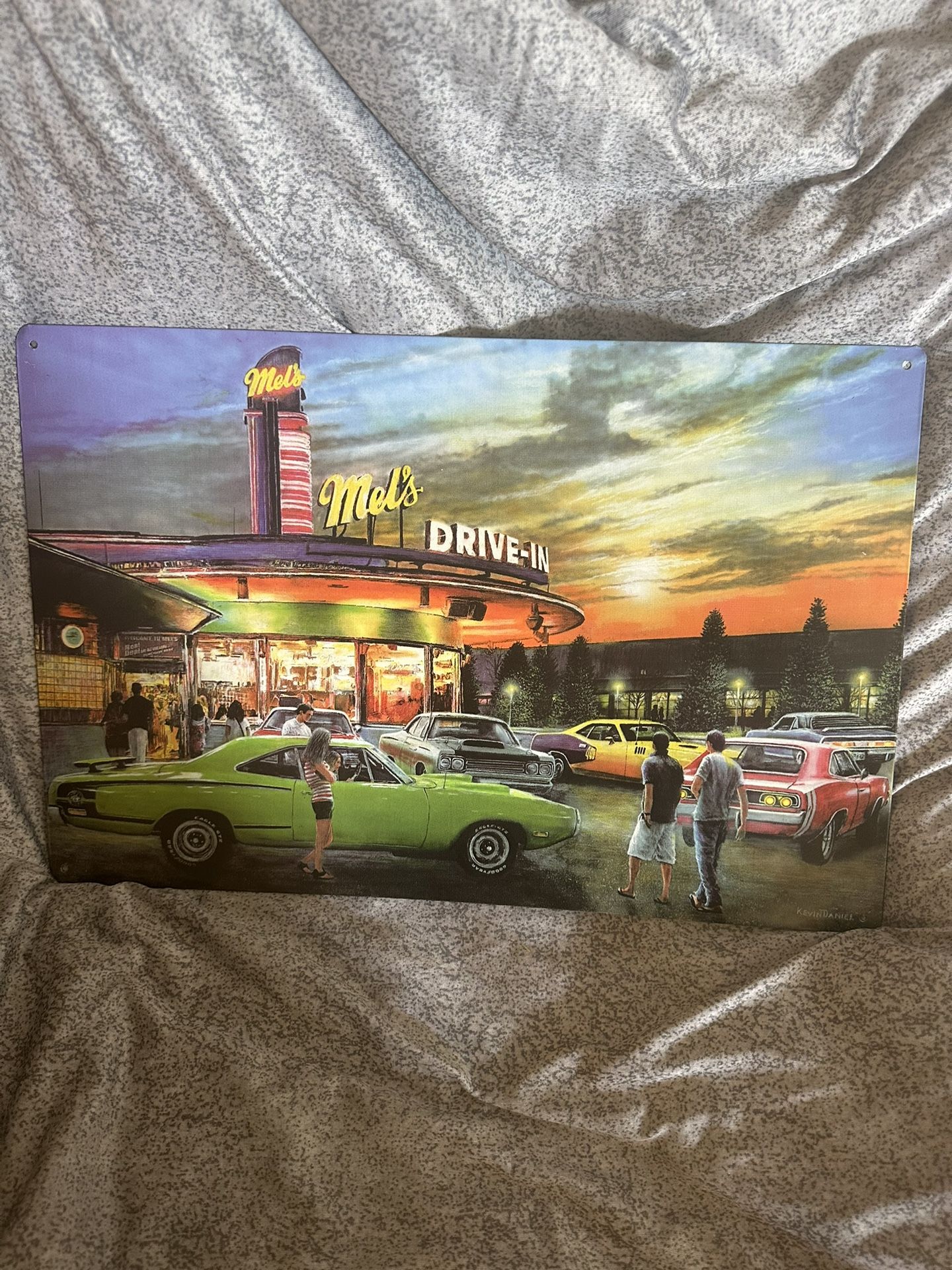 Car collectible metal sign