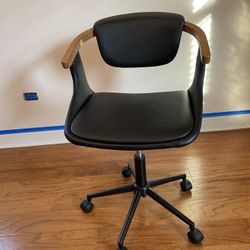 Faux Leather Black Office Chair